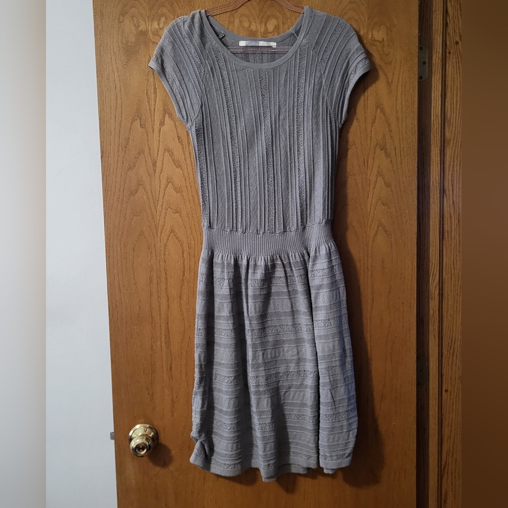 Athleta Downtown Light Knit Grey Dress GUC Size Small